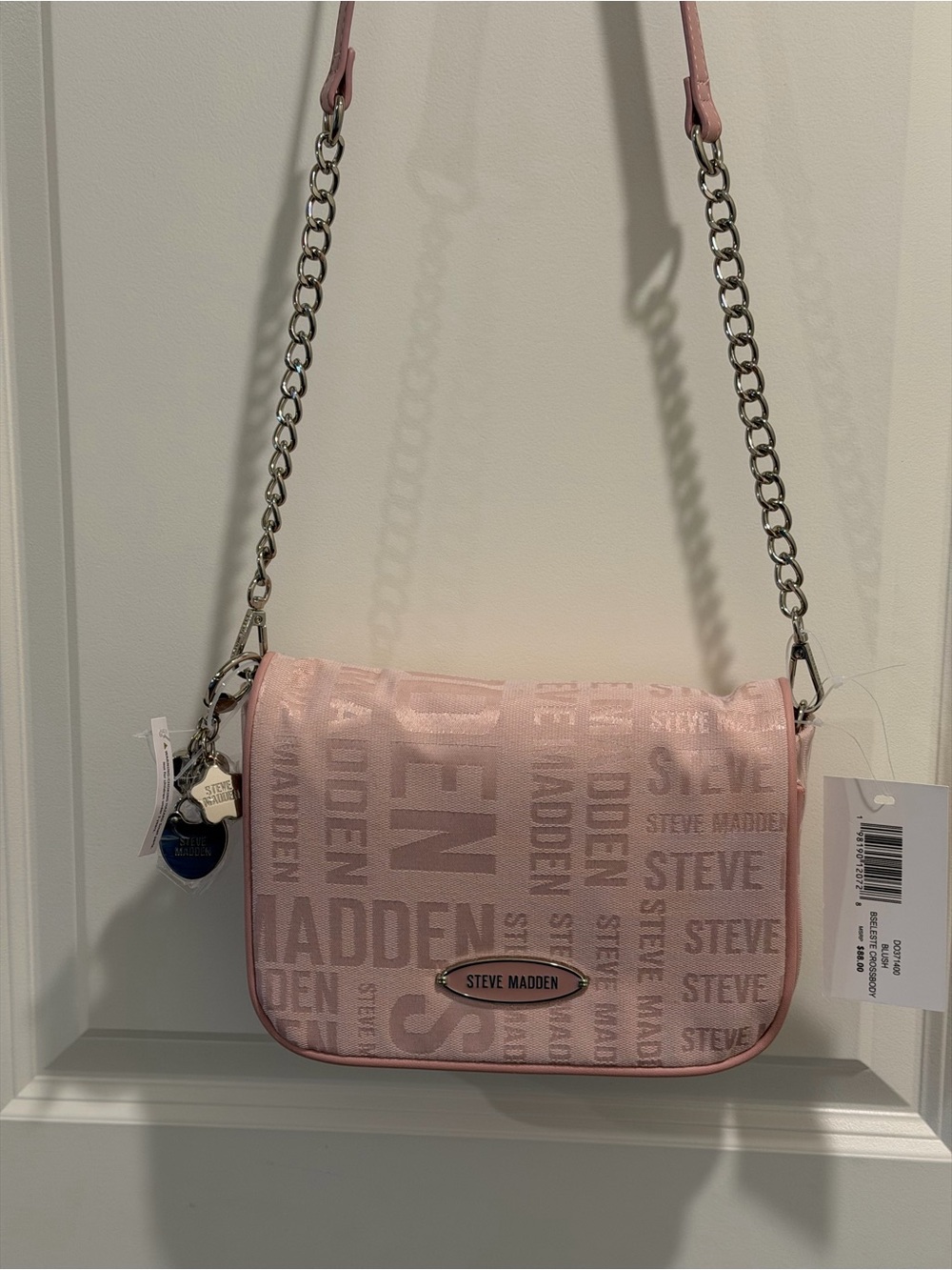 Steve Madden Dusty Pink Chain Strap Shoulder Bag - Picture 11 of 12